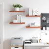 vidaXL Стенен рафт 4 pcs Червено 50 x 23 x 4 см Инженерно дърво