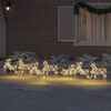 vidaXL LED елени с 40 LED светодиода 7 pcs Златист PET