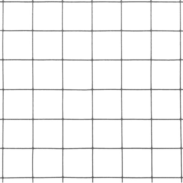 vidaXL Кокошкарска мрежа, стомана с PVC покритие, 25х1 м, сива