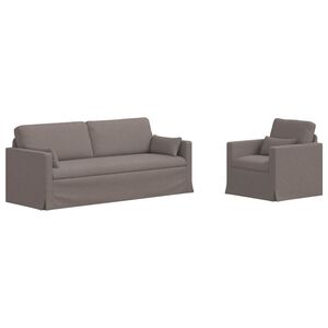 vidaXL Комплект дивани 2 pcs Таупе 198 x 78 x 80 см текстил