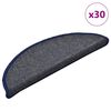 vidaXL Изтривалки за стълби, 30 бр., 56x17x3 см, тъмносиви и сини, полукръгли