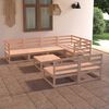 vidaXL Градински лаундж комплект, 8 части, бор масив