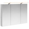 vidaXL Шкаф с огледало за баня Сив Сонома 100 x 14,5 x 70 см