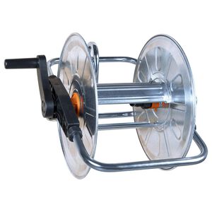 vidaXL Макара за маркуч стенен монтаж за 50 м 1/2" и 35 м 3/4" стомана
