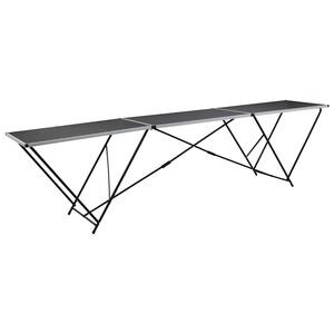 vidaXL Сгъваема маса за лепене на тапети, МДФ и алуминий, 300x60x78 см