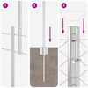 vidaXL Ограда с пост Сребрист 1,5 x 25 m Стомана