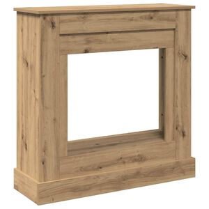 vidaXL Облицовка за камина, дъб артизан, 90x30x90 см, инженерно дърво