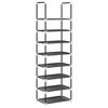 vidaXL Рафт за обувки 8-степенна черна 44x28x145 см Нетъкана материя