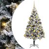 vidaXL С изкуствено коледно дърво с 300 LED светодиода Бяло 180 cm