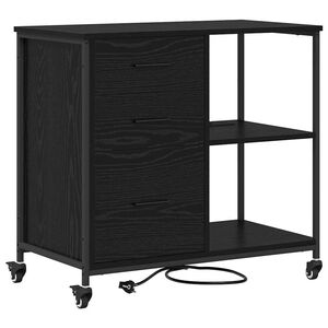 vidaXL Шкаф с зарядна станция 76 x 41 x 72 см Инженерна дървесина