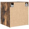 vidaXL Нощно шкафче за стенен монтаж, опушен дъб, 38x34x40 см