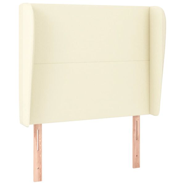 vidaXL Горна табла с уши, кремава, 103x23x118/128 см, изкуствена кожа