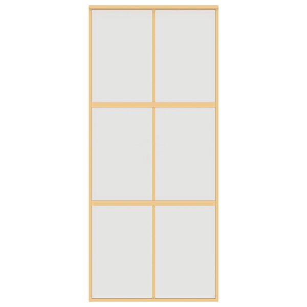 vidaXL Плъзгаща се врата 90x205 см матирано ESG стъкло и алуминий