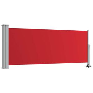 vidaXL Прибираща се странична тента, 100х300 см, червена