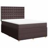 vidaXL Боксспринг легло с матрак, тъмнокафяво, 140x190 см, плат