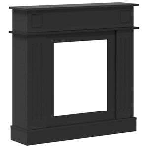 vidaXL Рамка за камина Черно 102 x 26 x 100 см Инженерна дървесина
