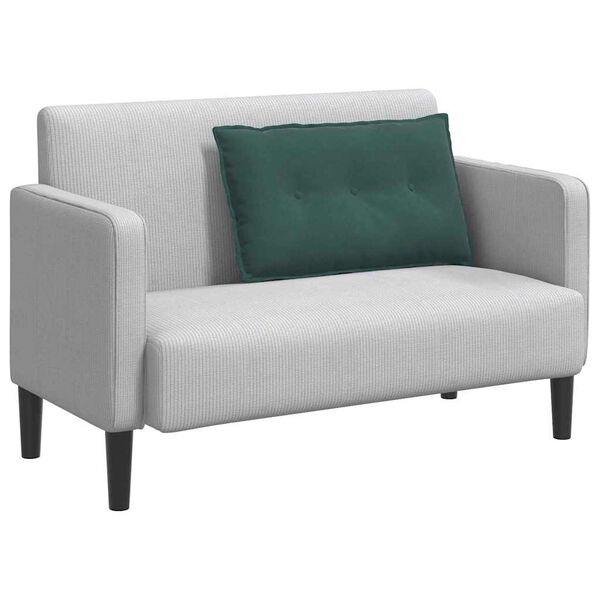 vidaXL Възглавница за гръб Тъмен зелен 80 x 50 cm Кордюрова тъкан