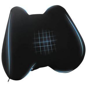 vidaXL Възглавница за гръб Черен Мемори пяна 40 x 32 x 13 см