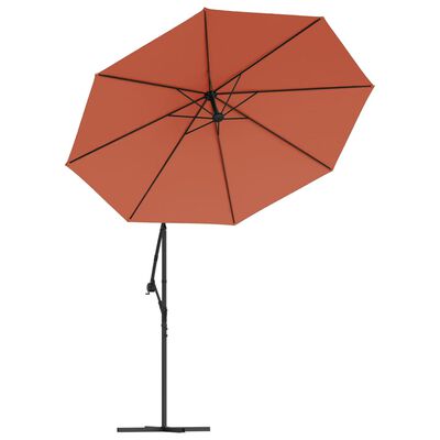 vidaXL Резервно покривало за чадър с чупещо рамо, теракота, 300 см