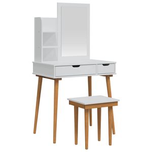 vidaXL Комплект тоалетно шкафче FAUSKE 4 бр. Бяло 76 x 50 x 143 см