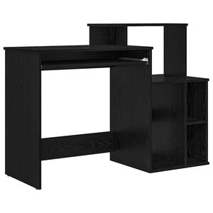 vidaXL Бюро Черния дъб 120,5 x 44 x 88,5 см Инженерна дървесина