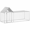 vidaXL Птичарник, 3x1x1,5 м, поцинкована стомана