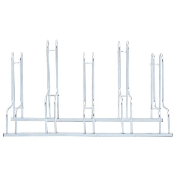 vidaXL Стойка за 5 велосипеда подова свободностоящ поцинкована стомана