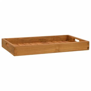 vidaXL Поднос за сервиране, 60x35 см, тиково дърво масив