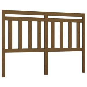 vidaXL Горна табла за легло, меденокафява, 126x4x100 см, бор масив