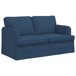 vidaXL Диван Синьо 144 x 80 x 85 см текстил