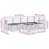 vidaXL Комплекти дивани Естествен Солидно акациево дърво