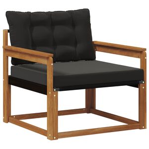 vidaXL Комплект дивани за открито Солидно акациево дърво и текстилена