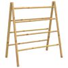vidaXL Стълба за кърпи с 4 закачалки, 90x50x100 cм, бамбук