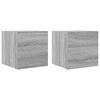vidaXL Стенни ТВ шкафове, 2 бр, сив сонома, 30,5x30x30 см