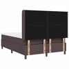 vidaXL Легло с пружинирана основа Тъмнокафяв 140 x 190 cm текстил