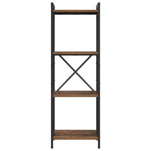 vidaXL Рафт за книги 40 x 30 x 119 см Инженерна дървесина Старо дърво