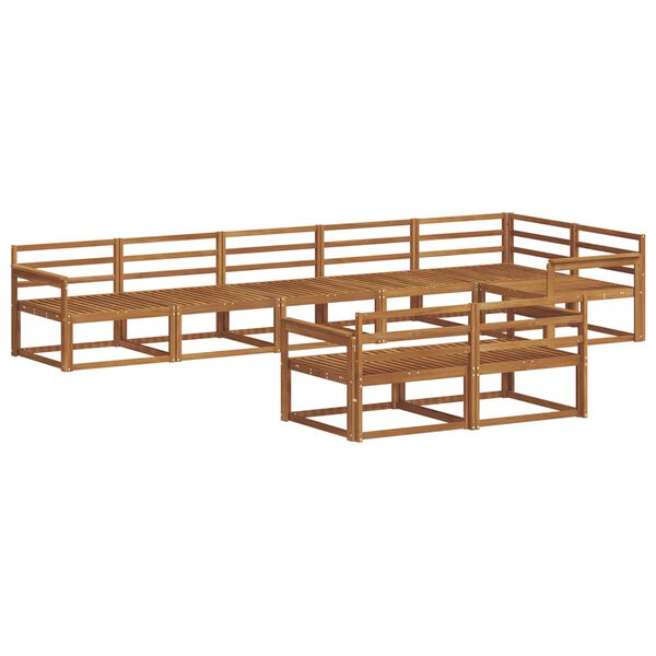vidaXL Комплект дивани за открито 8 pcs Естествен
