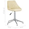 vidaXL Въртящ се трапезен стол, кремав, изкуствена кожа