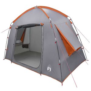 vidaXL Кабинна палатка Сив и оранжев 210 x 210 x 138 см Полиестер