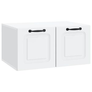 vidaXL Стенно монтиран ТВ шкаф Бяло 59,5 x 41 x 30 см