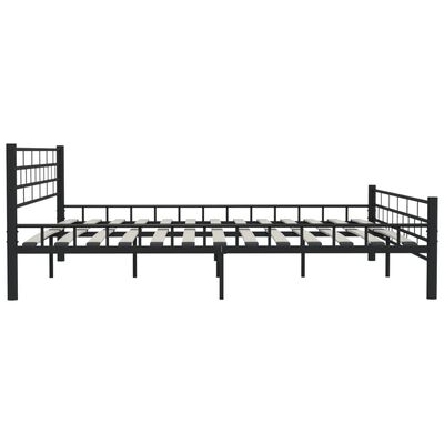 vidaXL Рамка за легло, черна, стомана, 180x200 см