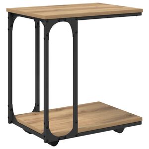 vidaXL Странична маса Дъб 50 x 35 x 55.5 см Инженерна дървесина
