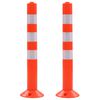 vidaXL Сигнални колчета за контрол на трафика, 2 бр, пластмаса, 75 см
