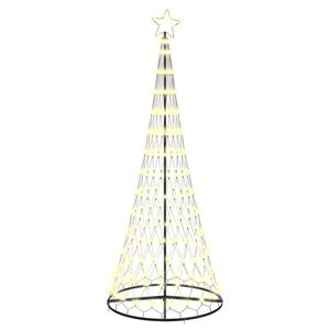 vidaXL LED Коледна Елха Топло бяло 250 cm Метал