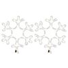 vidaXL Коледни фигури снежинки с LED, 2 бр, топло бяло, 27x27 см