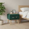 vidaXL Нощно шкафче, зелено, 40x35x40 см, кадифе