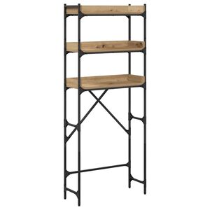 vidaXL Етажерка за перална машина 67 x 25 x 163 см Инженерно дърво