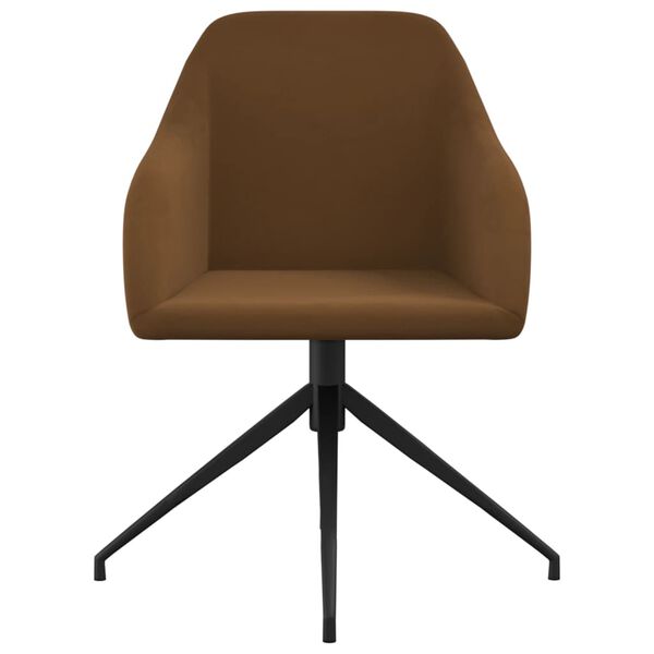 vidaXL Трапезни столове, 6 бр, кафяви, кадифе