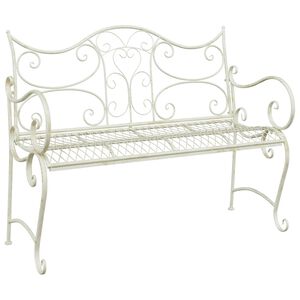 vidaXL Градинска пейка 2-Брой места 114 x 56,5 x 90 см Стомана