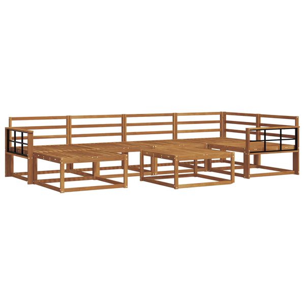 vidaXL Комплект дивани за открито 7 pcs Естествен